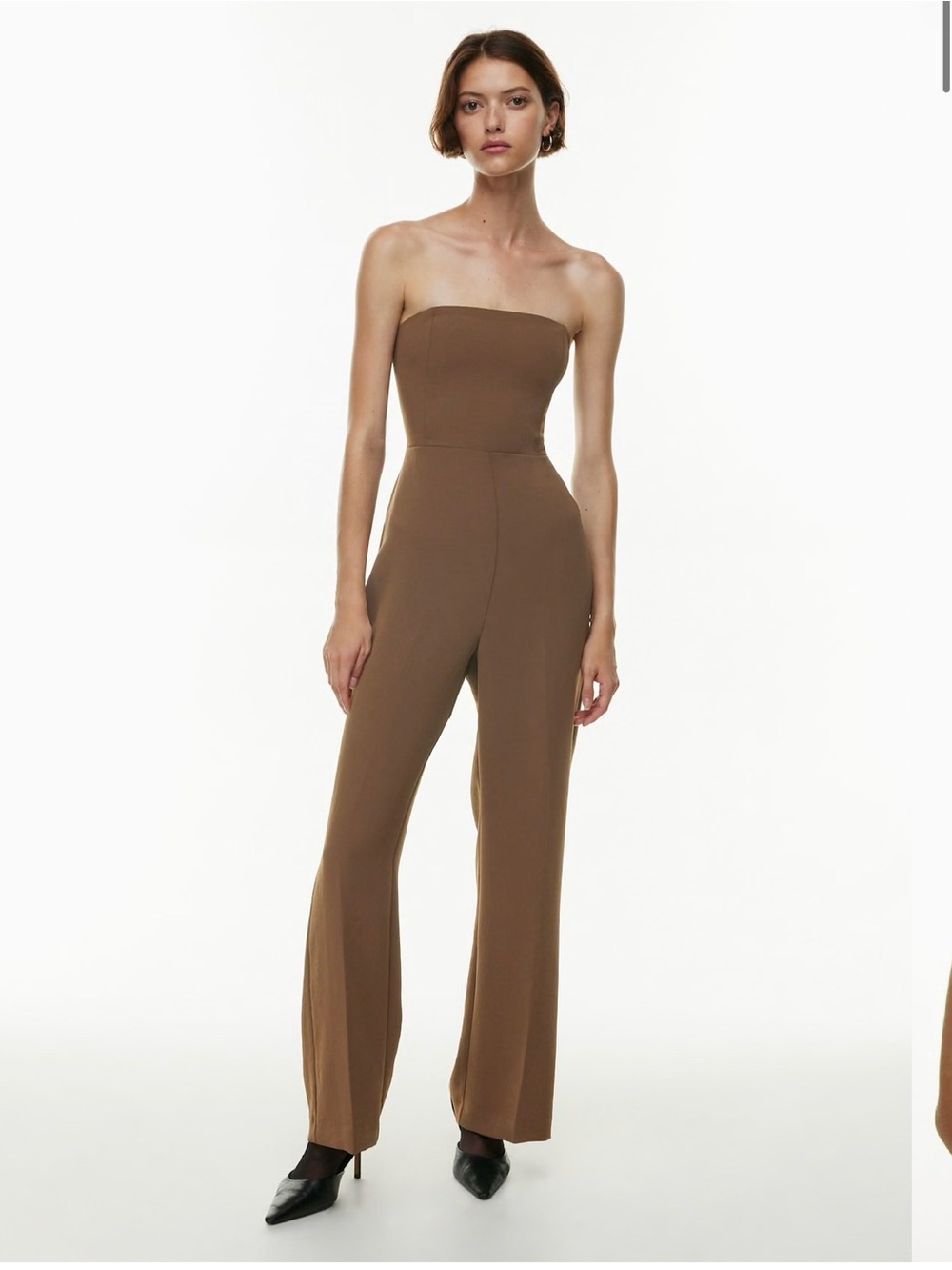 Wilfred Strapless Taupe Jumpsuit